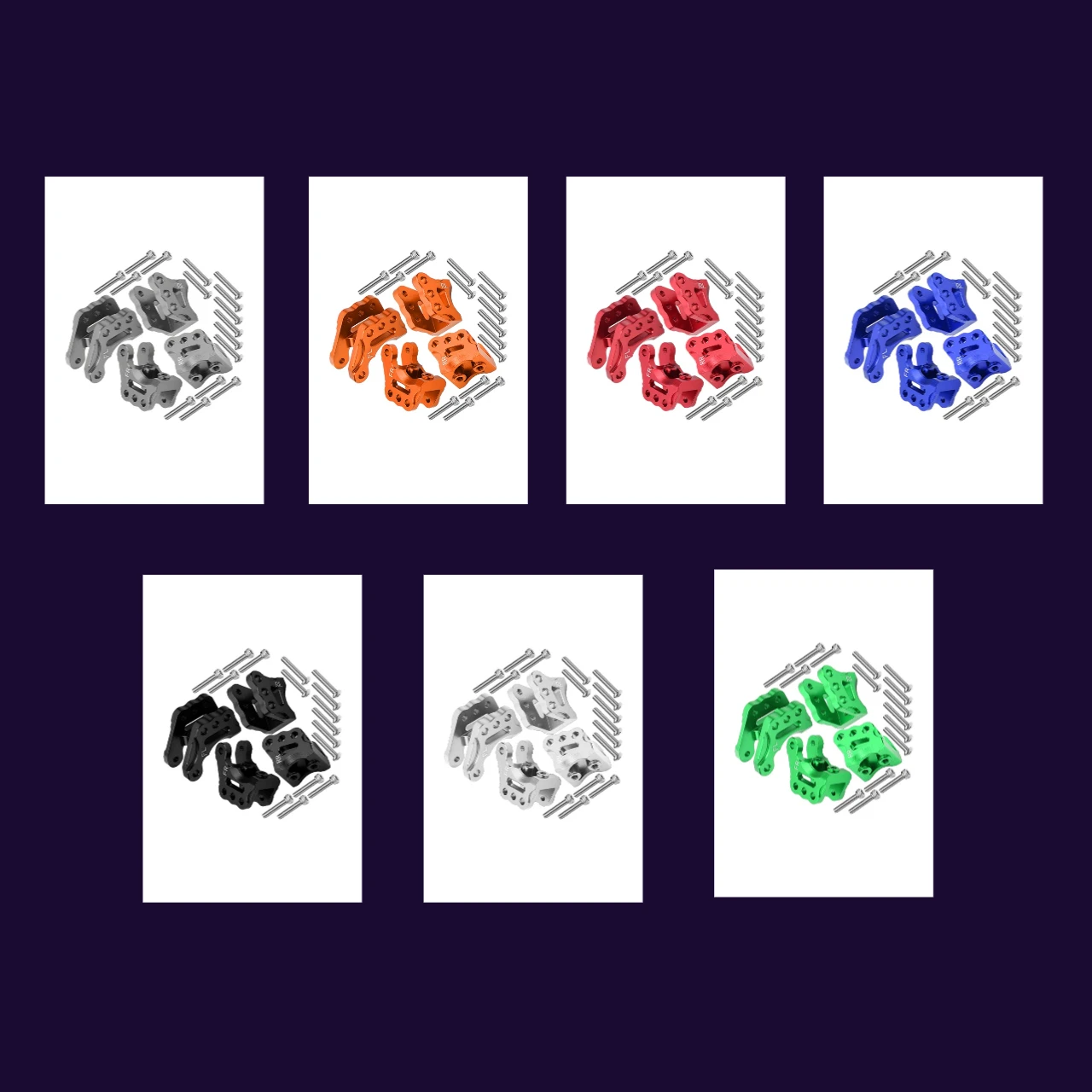 

GPM Alloy Front And Rear Axle Mount Set For Suspension Links For AXIAL 1/10 RBX10 AXI232047+AXI232039