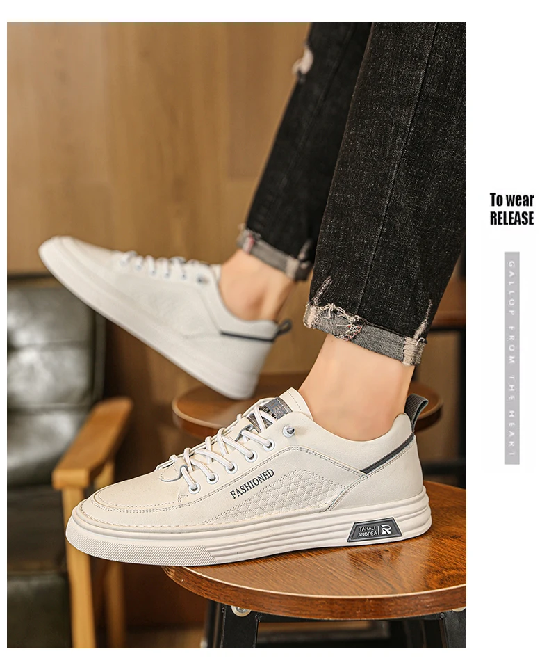 Herren-Slipper, lässige Schuhe für den Sommer, atmungsaktiv, leicht, mit weicher Sohle, flache Outdoor-Wanderschuhe, modische weiße Schuhe für Studenten. – Detail 8