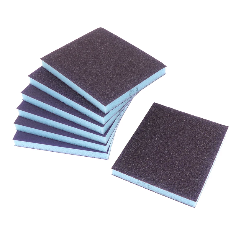 1/6PCS โลหะไม้ขัดเครื่องมือขัดฟองน้ําขัด 60-320 กรวดล้างทําความสะอาดได้และนํากลับมาใช้ใหม่เปียกแห้งบล็อกขัด