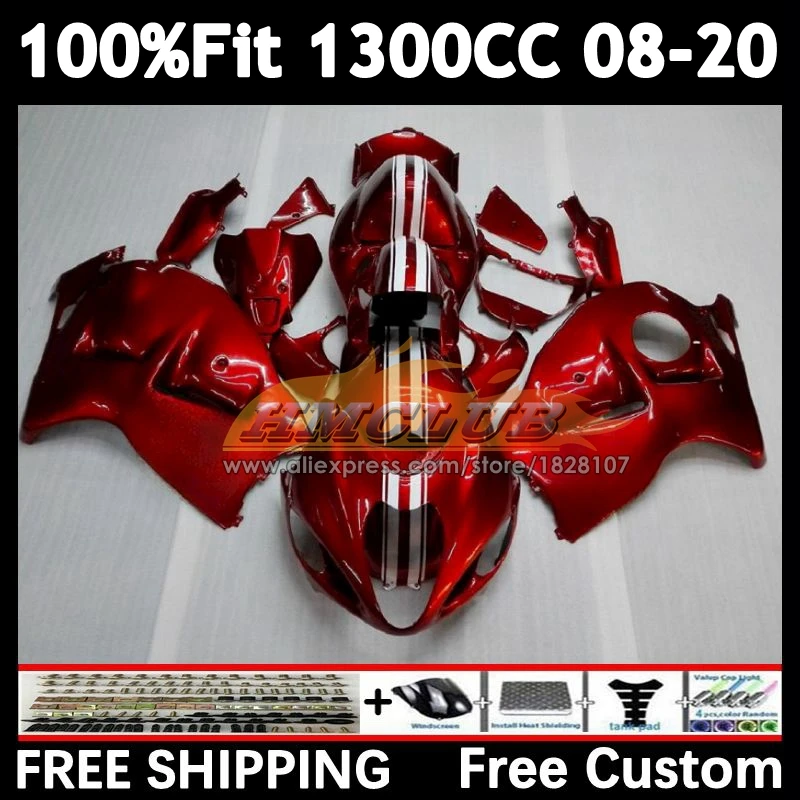 Pearl red Body For SUZUKI GSXR1300 Hayabusa 08 09 10 11 12 13 38No.152 GSX-R1300 GSXR 1300 14 15 16 17 18 19 2008 2019 Fairing