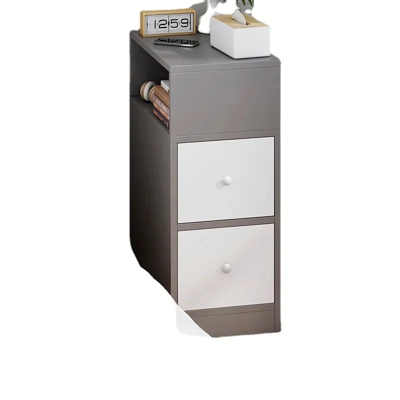 Contracted And Contemporary Bedroom Bedside Table Receive Mini Storage Cabinet Group Narrow Simple Little Cupboard Wooden Cabine