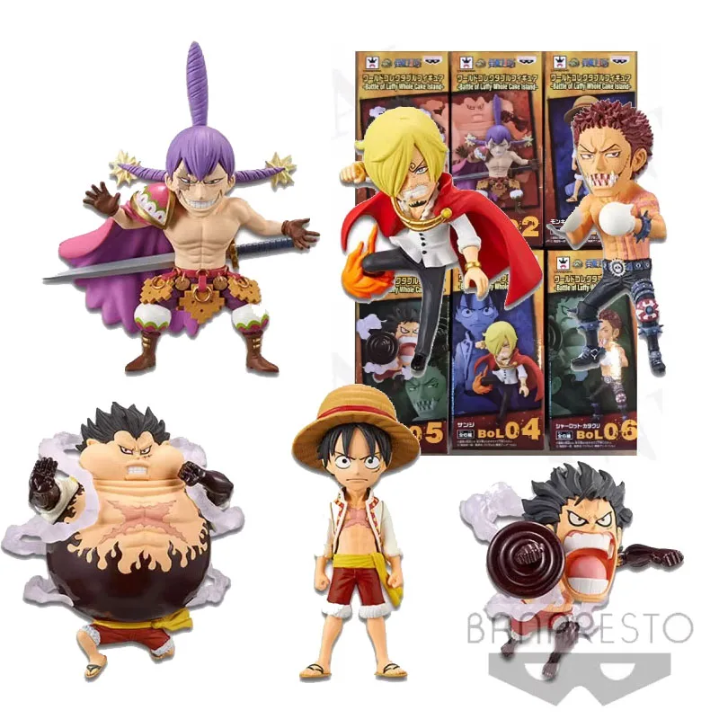 

Bandai Original ONE PIECE WCF 04 Huoer Cake Dao Sanji Charlotte Katakuri Anime Action Figures Toys for Boys Girls Kids Gift