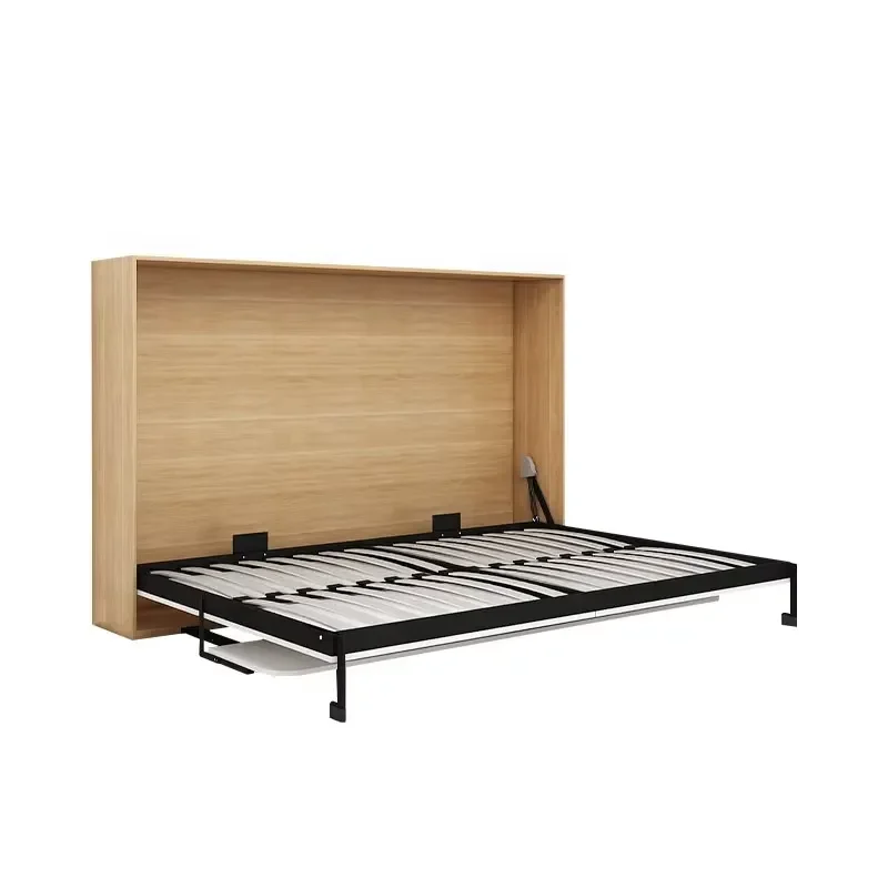 Custom Designed Folding Beds Against the Wall Hidden Horizontal Wall Bed with Table Hardware