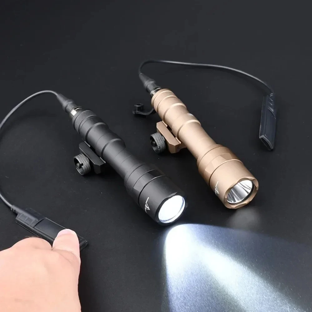 M300A/M600C Tactical LED Flashlight Scout Lamp Mod Button Pressure Switch Fit 20MM Rail OutdoorHunting Weapon Lamp