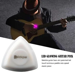 Miwayer-LED Light Guitar Pick, ABS Electric Guitar Picks, Three Colors Light Options, White, Green, Purple, 1pcs 6 Main Sales LED Guitar Pick - №2
