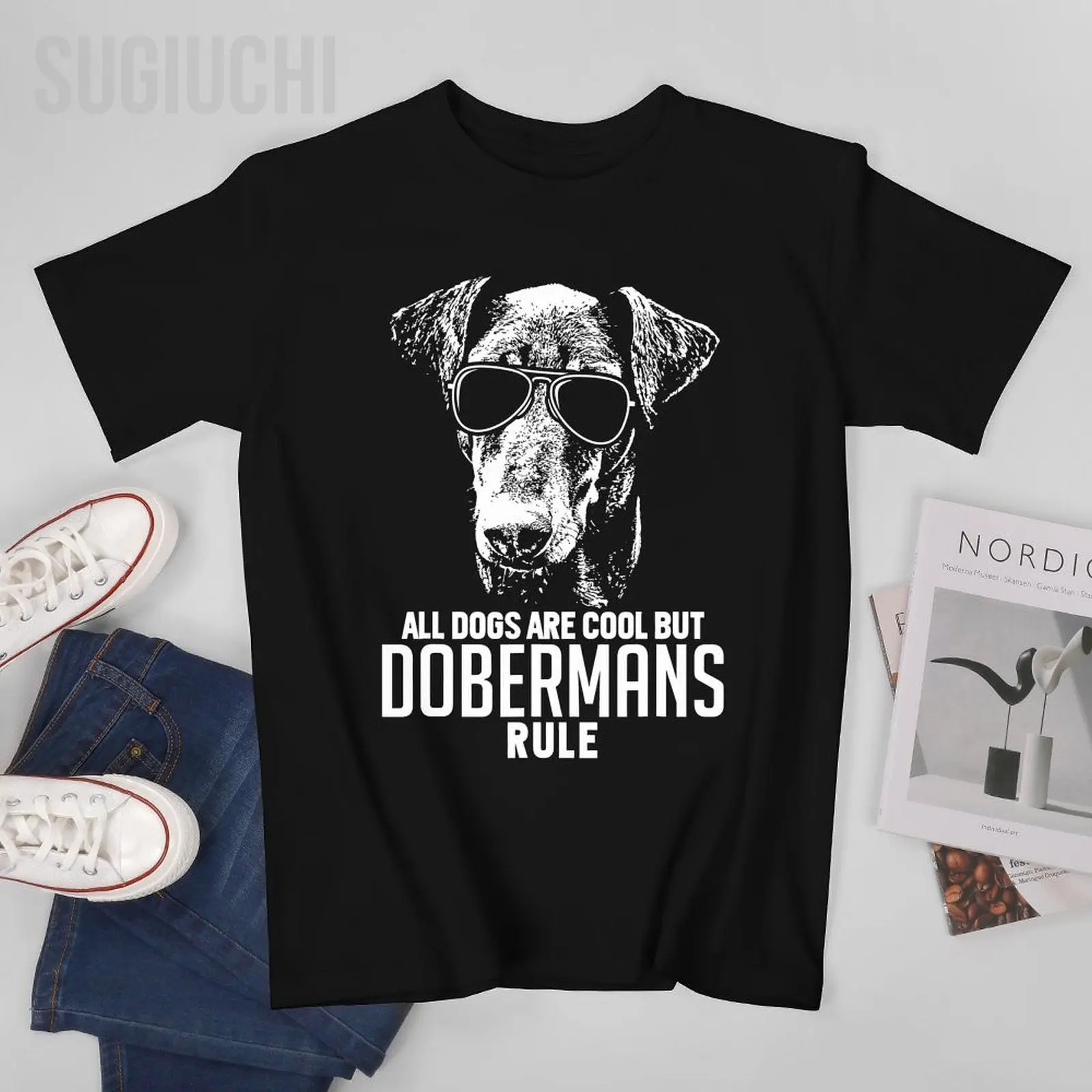 Unisex Men Dogs Are Cool But Dobermans Rule Funny Tshirt Tees T Shirts Women Boys 100% Cotton T-Shirt