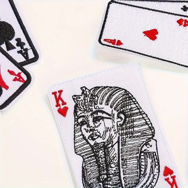 1 pcs Dice Poker Card Game Iron Patch Repair Stickers - Backpack, Shoes, and Clothing Decoration