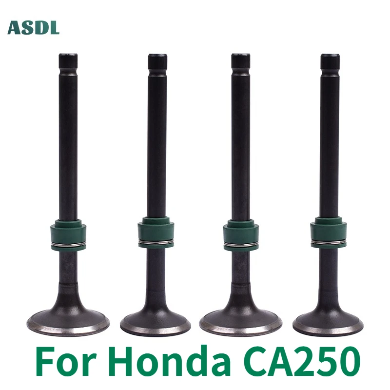 

For Honda CA250 CA 250 250cc MotorBike Parts Engine Inlet Outlet Intake Valve and Exhaust Valve Stem Kit 1 Cylinder