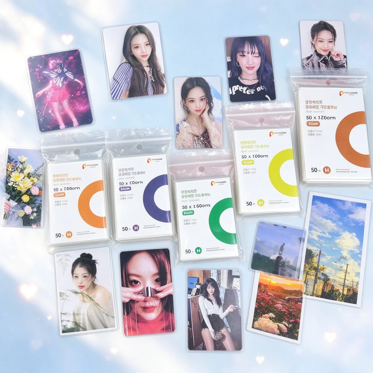 50Pcs 59x92mm Clear CPP Card Sleeves Acid Free Hard Anti-Scratch Film Kpop Photocard Holder Protector For Album Binder Cards