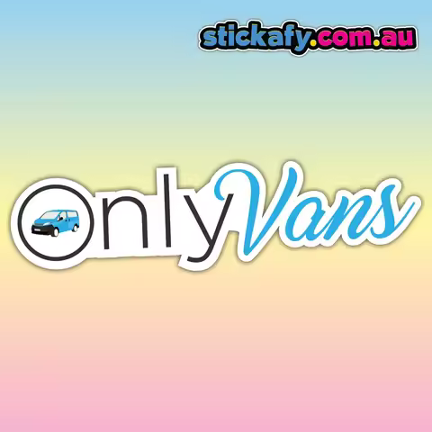 1PC Only Vans Sticker Funny Laptop Car Window Bumper JDM decal