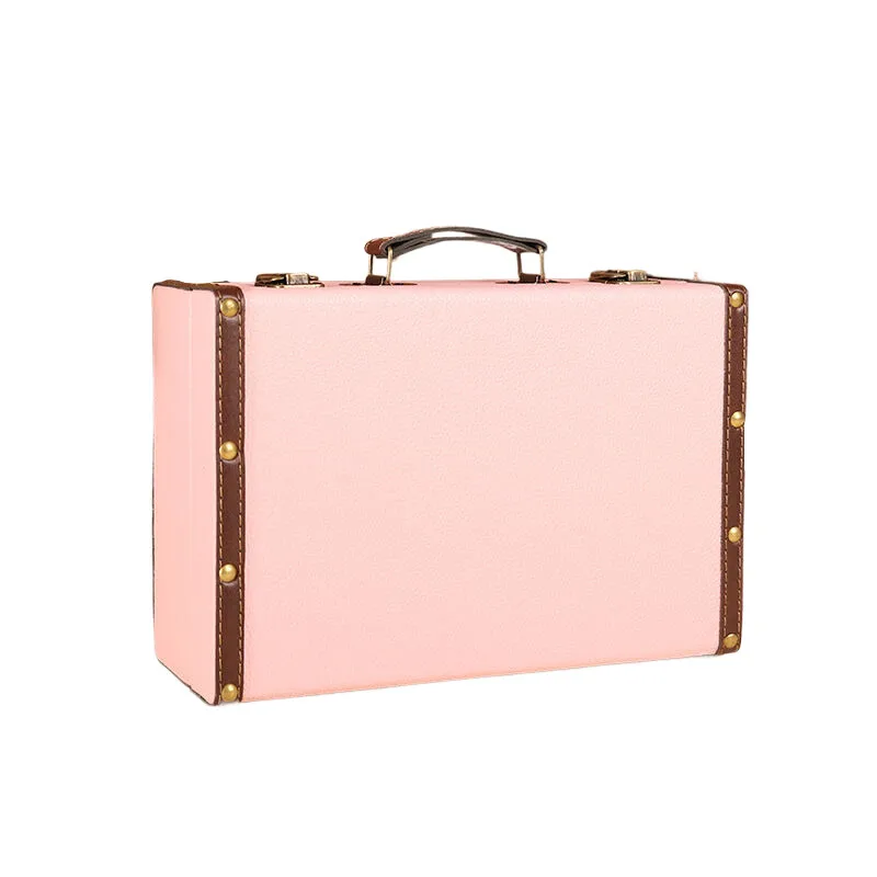 Vintage หนัง Trunk, เครื่องประดับไม้หน้าอก, ตกแต่งบ้านตกแต่งกล่อง, กระเป๋าเดินทาง