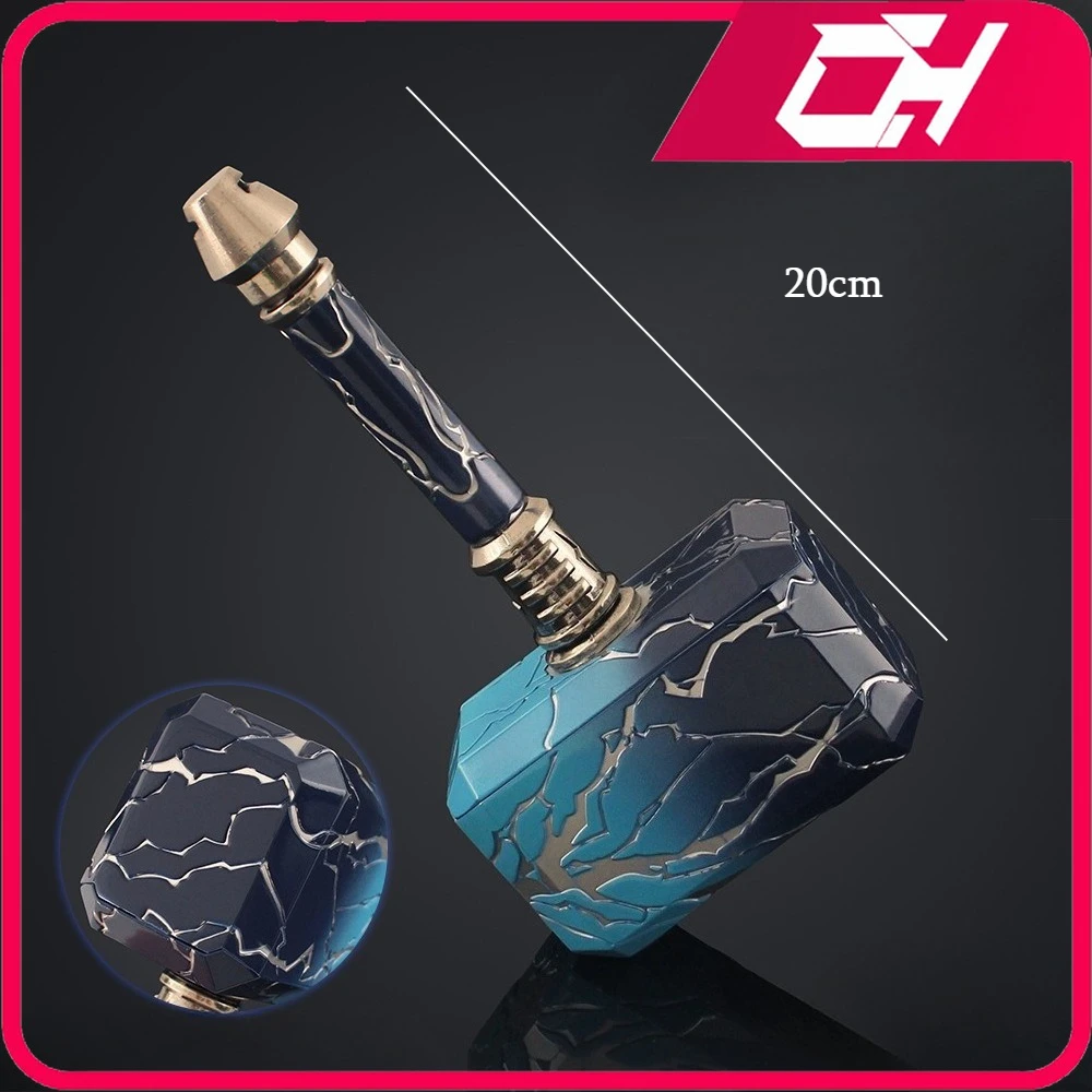 20 سنتيمتر SMITE المطرقة سماكة والوزن لعبة الشجاعة الطرفية جميع المعادن لعبة الساموراي الحرفية اكسسوارات حلية مجموعات