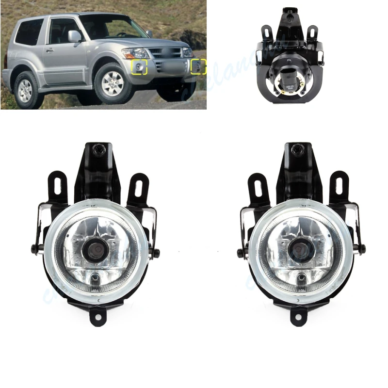 

Противотуманная фара переднего бампера для Mitsubishi Pajero Montero MK3 2003 2004 2005 2006, галогенная противотуманная фара, автомобильные аксессуары MN133759 MN136353