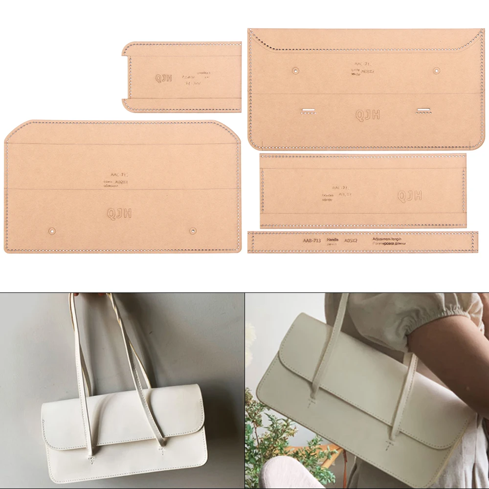 

Women's Shoulder Bag Acrylic Template DIY Manual Leather Craft Kraft Paper Grid Pattern Armpit Bag Pattern Drawing