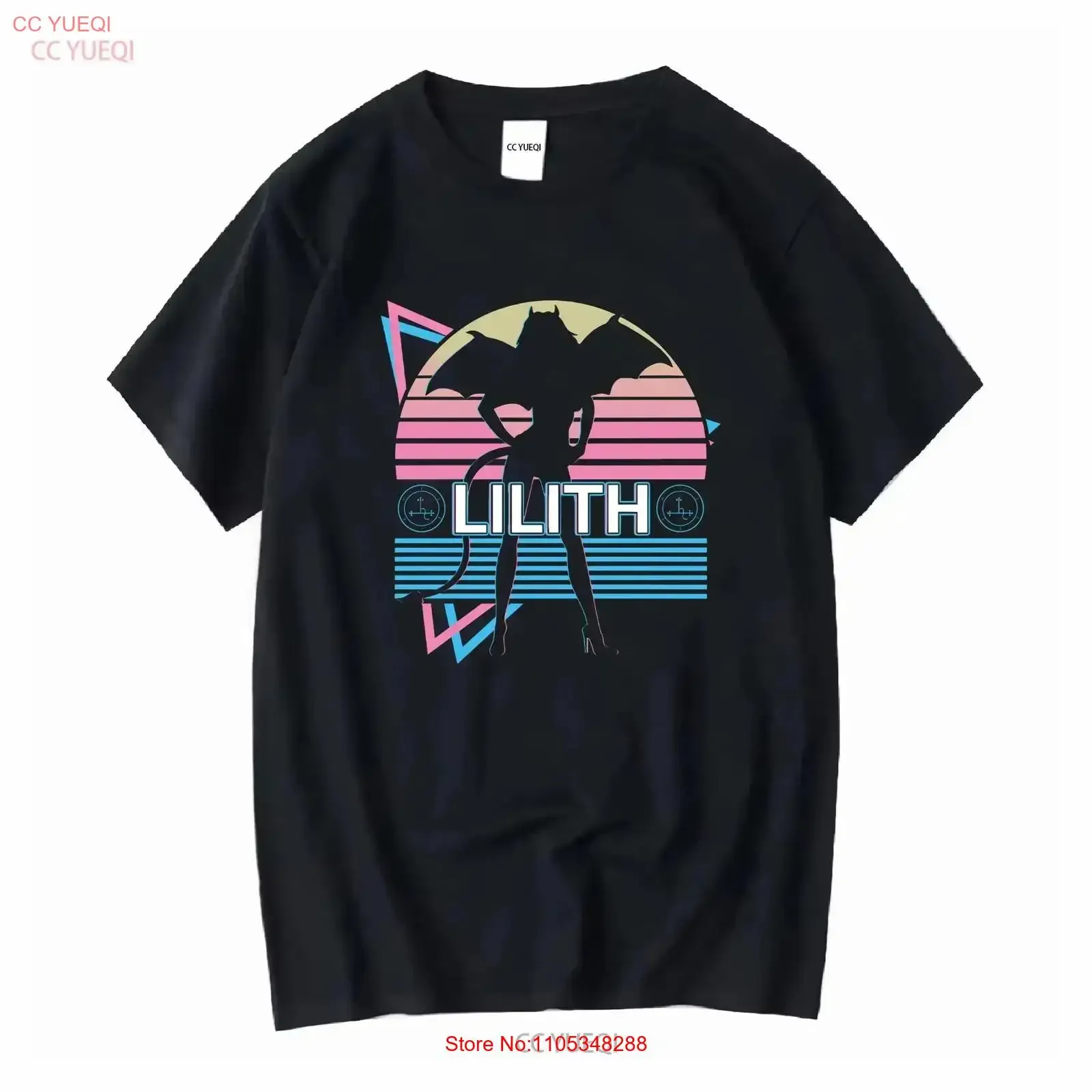 Lilith Sigil Enochian Occult Magic Satanic She Demon T-Shirt Größe S 5XL Vintage Washed Bequem Herren Lässig Stilvoll