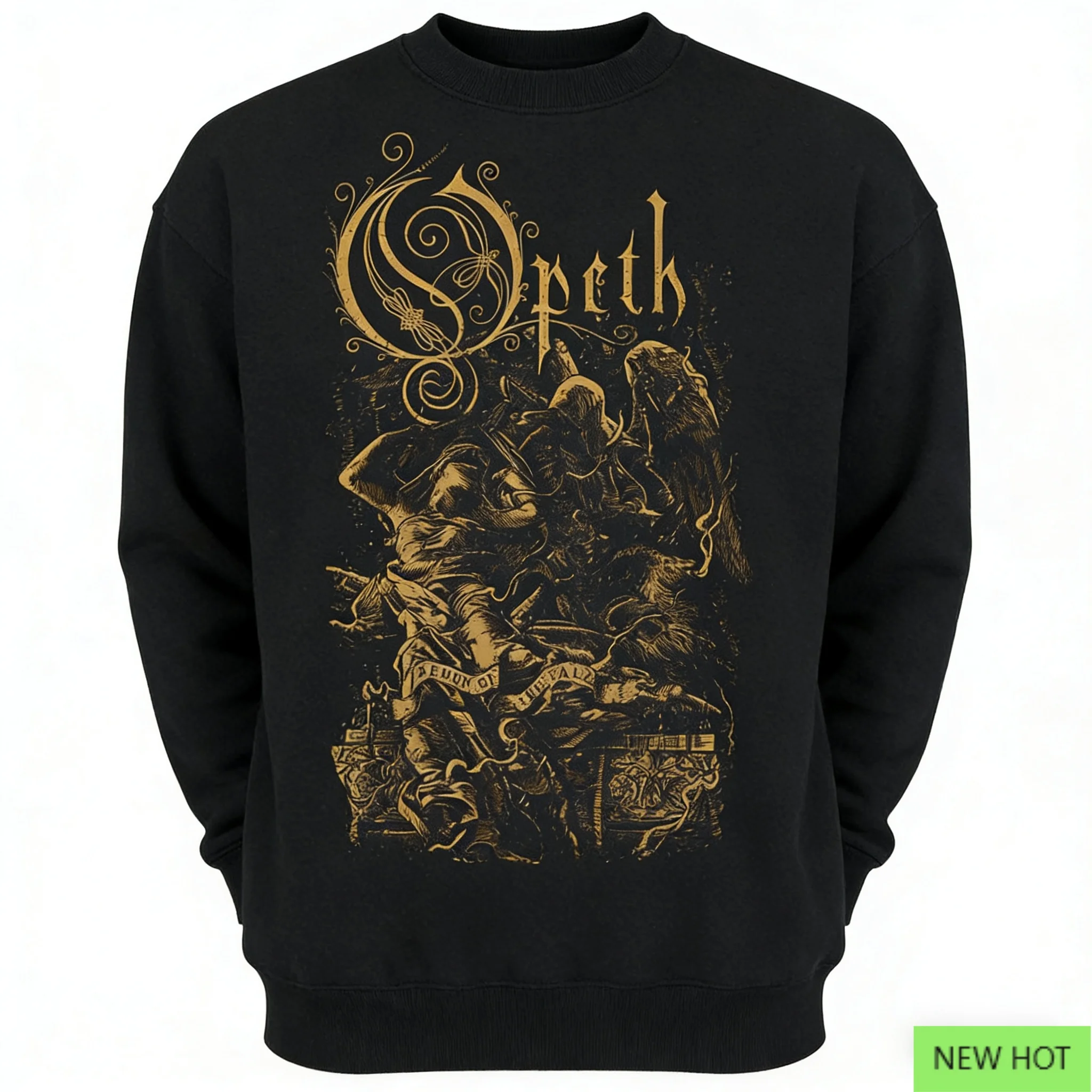 

Opeth A Garden of Earthly Delights Crewneck, прогрессивный металлический верх, идеально подходит для фанатов, Who Love Epic Progressive Death Metal Vibe