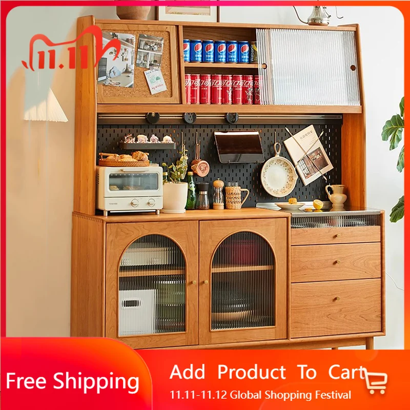 

Wood Modern Bar Cabinet Shelves Luxury Living Room Mobile Wine Cabinet Display Multifunctional Armadi Aperti Trendy Furniture