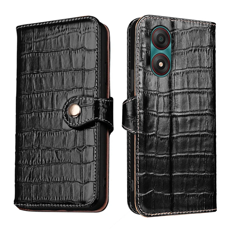 

Real Leather Crocodile Texture card Slot Wallet Cover For ZTE Blade A55 A54 A53 Pro A52 A51 A31 Lite A34 A33s shockproof Case