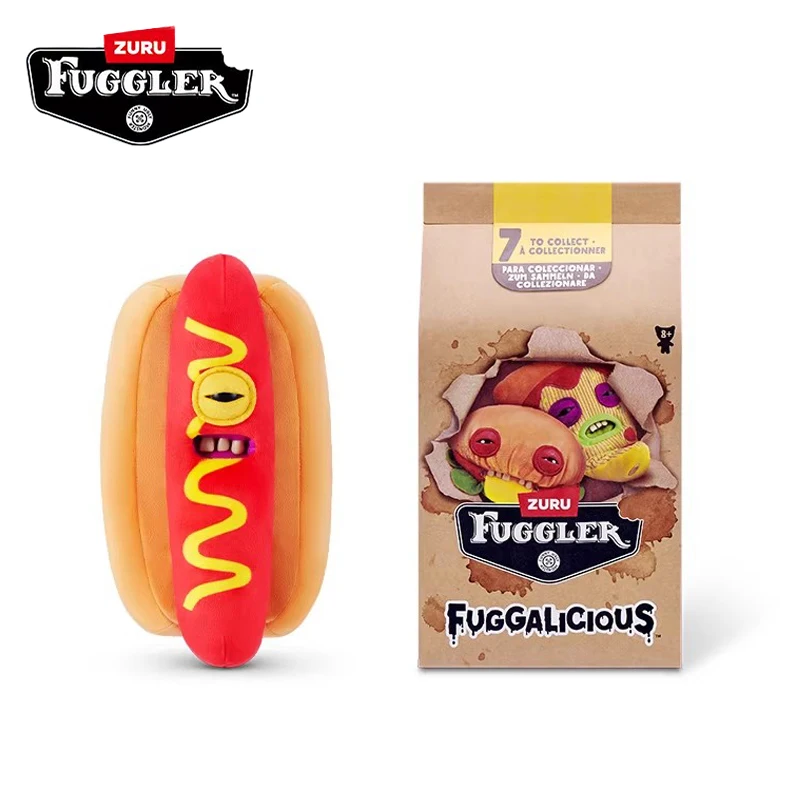 

Fuggler Doll Blind Box Fuggalicious Delicacy Hamburger Pizza Plush Teeth Monster Ugly Kawaii Mystery Box Funny Children Gifts
