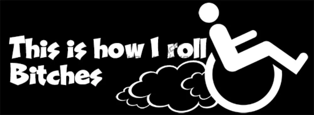 

Smoking Tires "this Is How ..." Wheelchair Decal Sticker, Handicap Graphic Scratch-proof Custom Decals Rv Bumper Truck Electric