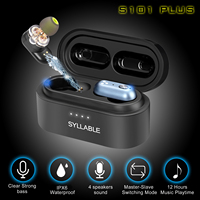 Original SYLLABLE S101 Plus Dual Dynamic Drivers Strong bass TWS headset for music QCC3040 Chip of SYLLABLE S101 plus 12 hours