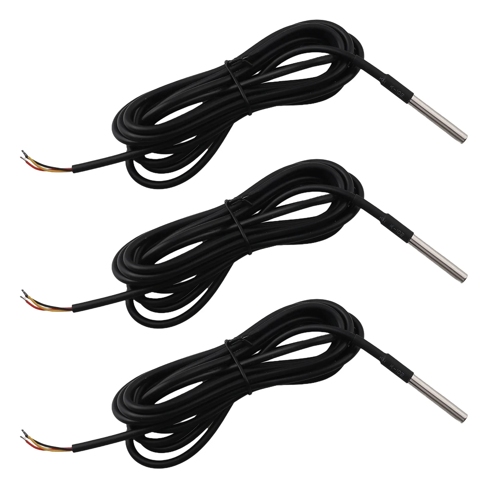 3pcs 3 M Temperature Sensor Temperature Cable For 18B20 Compatible For Arduino Temperature Sensor Cable