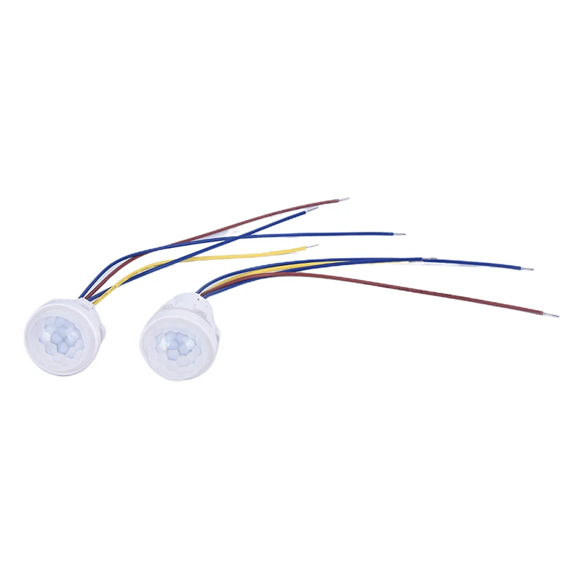 1PC White Home Indoor Outdoor Infrared Light Motion Sensor Led Sensitive Night Lamp Head Mounted Tube Light Controller