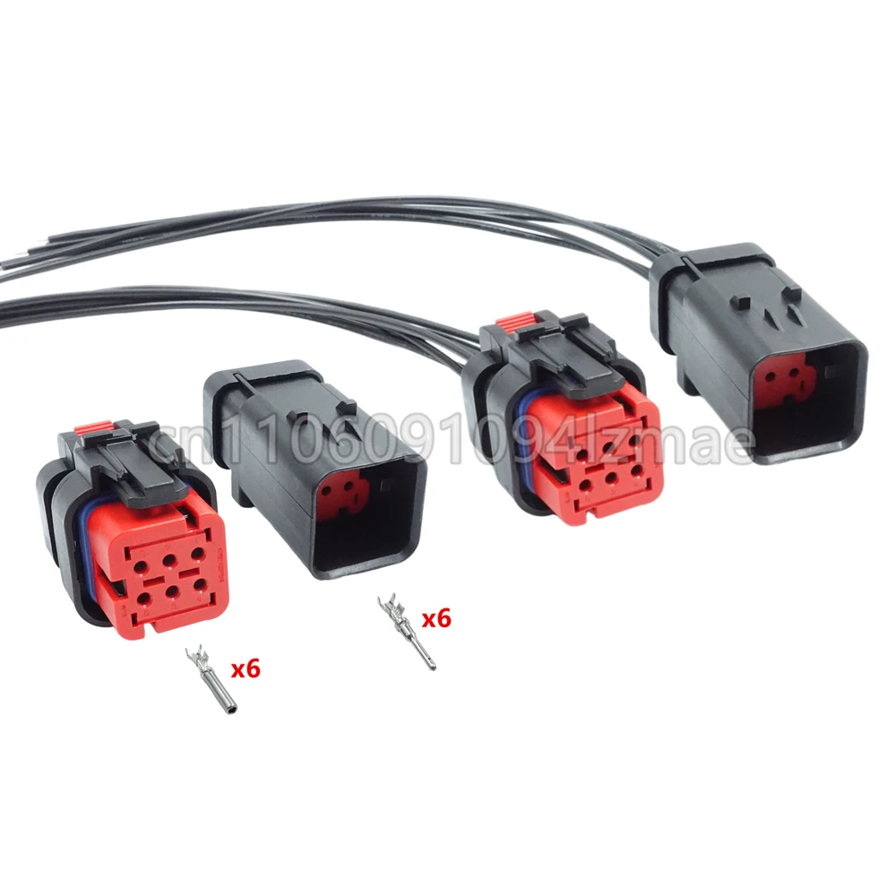 

6-контактный автомобильный электрический проводной разъем серии 1,6, красный, автоматический, переменный ток в сборе, мужской, женский, док-станция, незапечатанная розетка 776434-1 776433-1