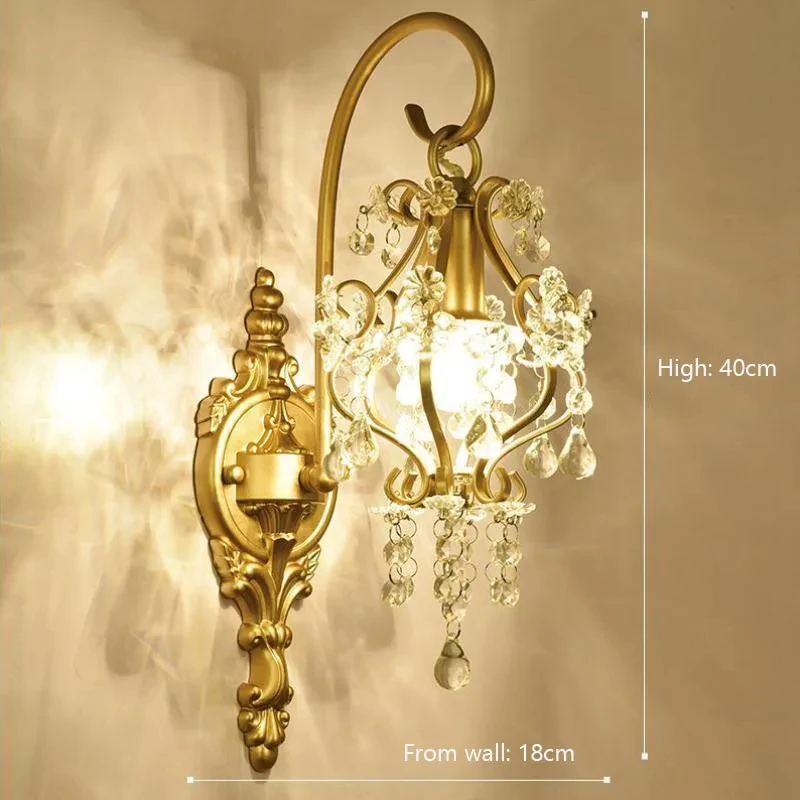 NEW Crystal Sconce Wall Lamp Home Bedroom Decor Night Light for Bathroom Modern Rome Indoor Lighting Fixture Bedside Lamps KS56V