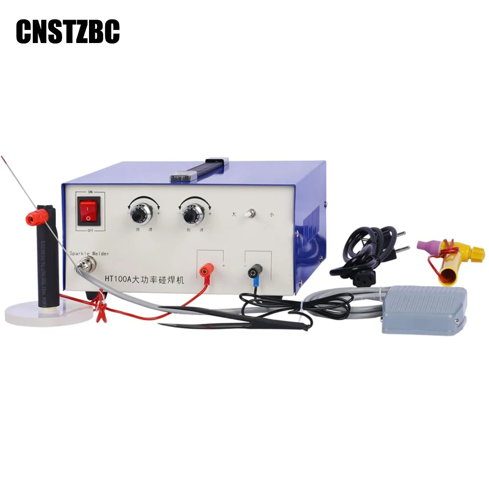 Spot Welder 100A  Jewelry Pulse Spot Welding Machine Welder Electric DIY Soldering Tool For Gold Silver