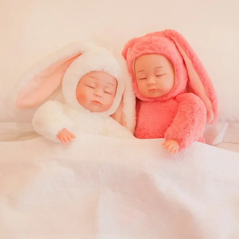 ตุ๊กตาทารกแรกเกิดเหมือนจริงตุ๊กตาทารกแรกเกิดเหมือนจริงตุ๊กตาเด็กผู้หญิงนอนหลับ boneka mainan ตุ๊กตาสัตว์กระต่ายกระต่ายอีสเตอร์