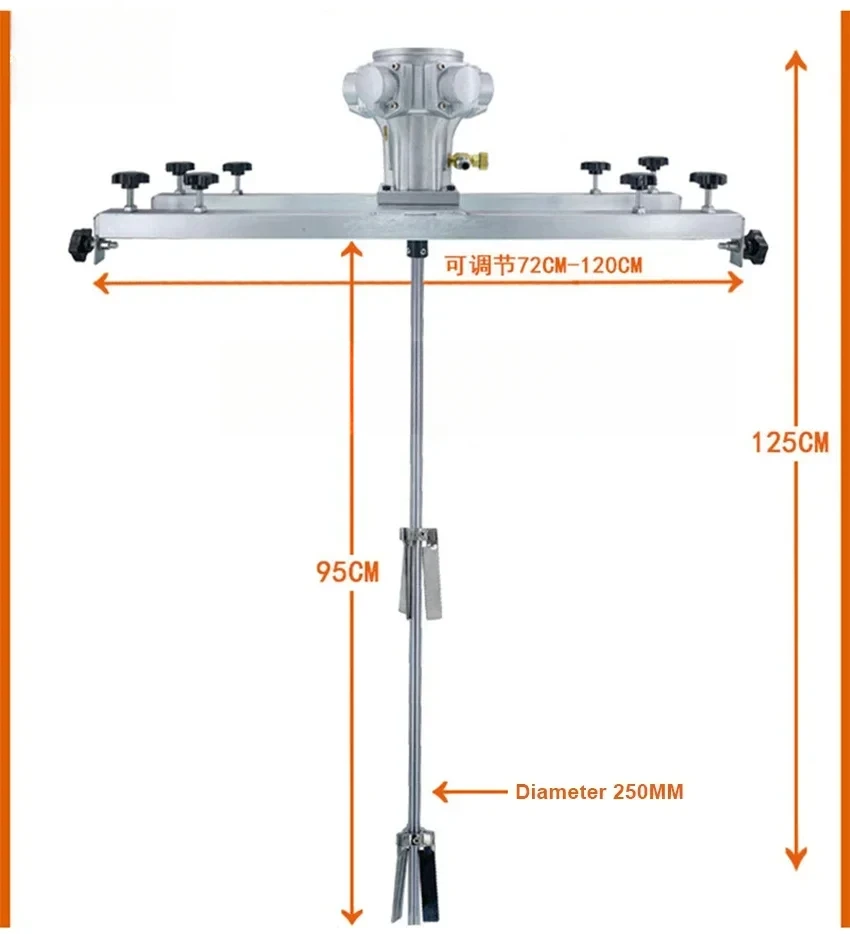 

r Agitator IBC Tank Mixer Machine 1000L Commercial Barrel Drum Stirrer With Support Hanger