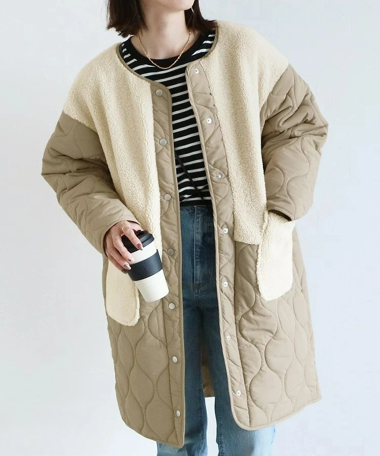 

Осень-зима 2022, новая модная женская повседневная хлопковая куртка средней длины, хлопковая куртка