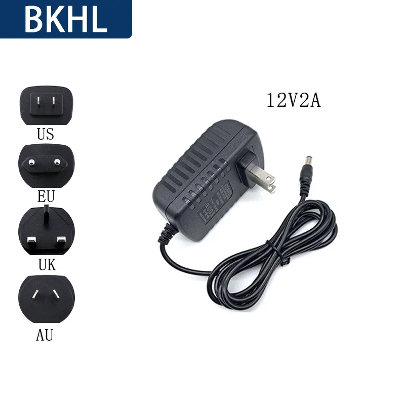 (1pcs/lot)12v2a power adapter 2a massager LED light with security camera American standard charger switch power supply