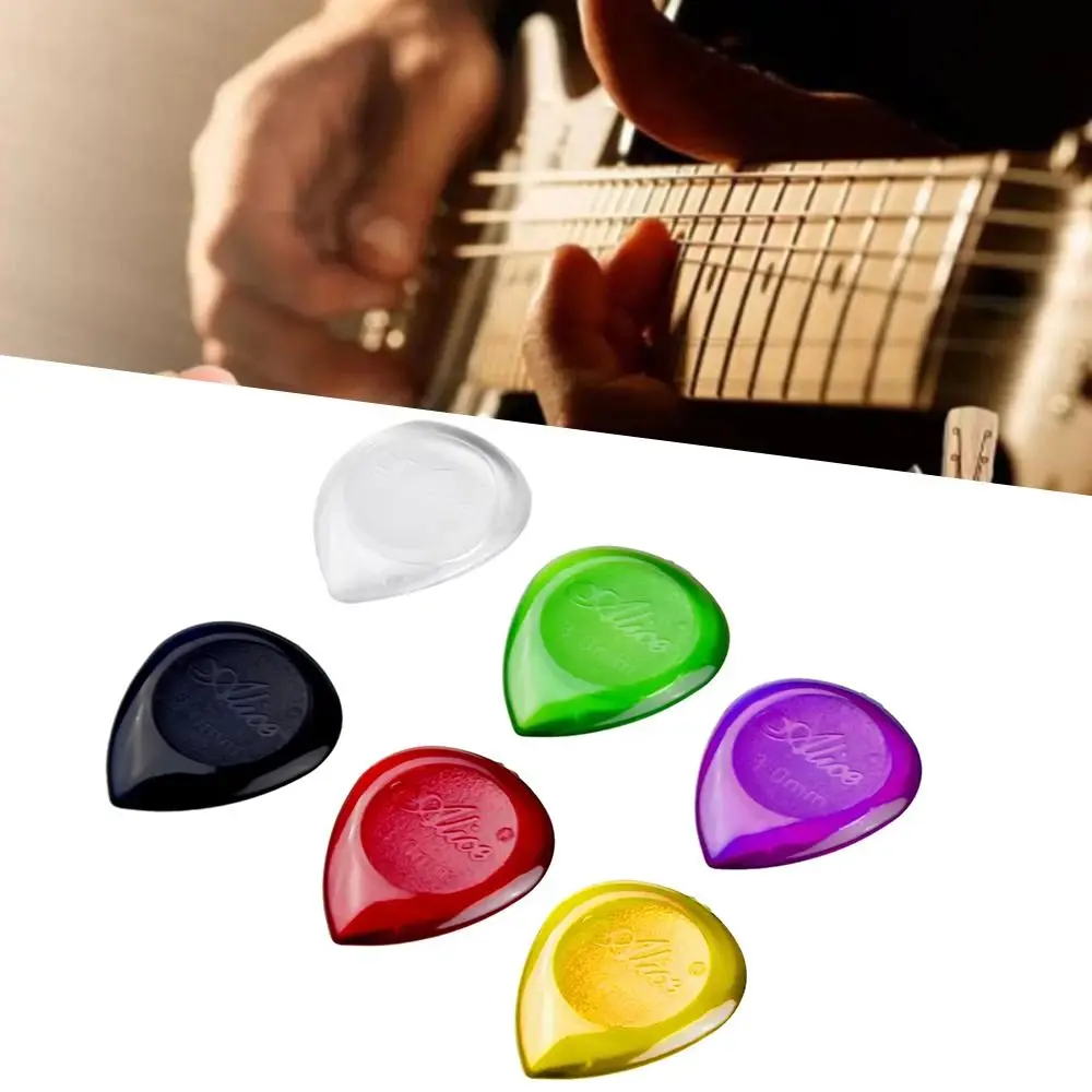 6Pcs New Fashion 1/2/3mm Guitar Picks Stubby ABS Electric Bass Guitar Pick Durable Fast Picking Guitar Accessories