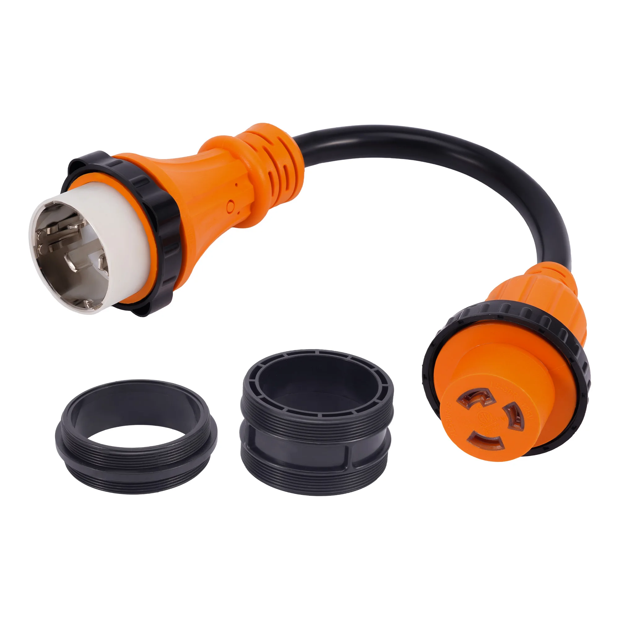 Heavy Duty Marine Adapter Cable 50A Male SS2-50P to 30A Female L5-30R