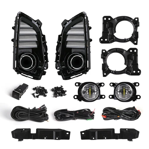 DLAA-linterna antiniebla Led DRL para Toyota Yaris Ativ Vios 2022 2023, luces de circulación diurna, cubierta de faro de parachoques delantero, arnés de cables de 12V