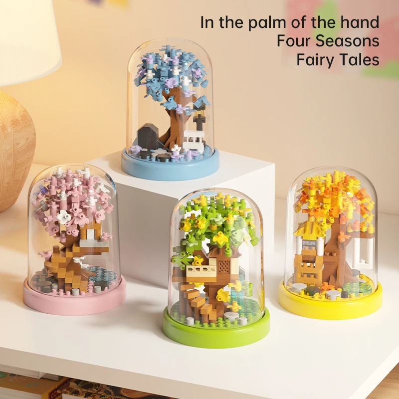 "Sakura Tree House Kit - DIY Cherry Blossom Fairy Garden | Romantic Home Decor Gift for Adults/Kids"