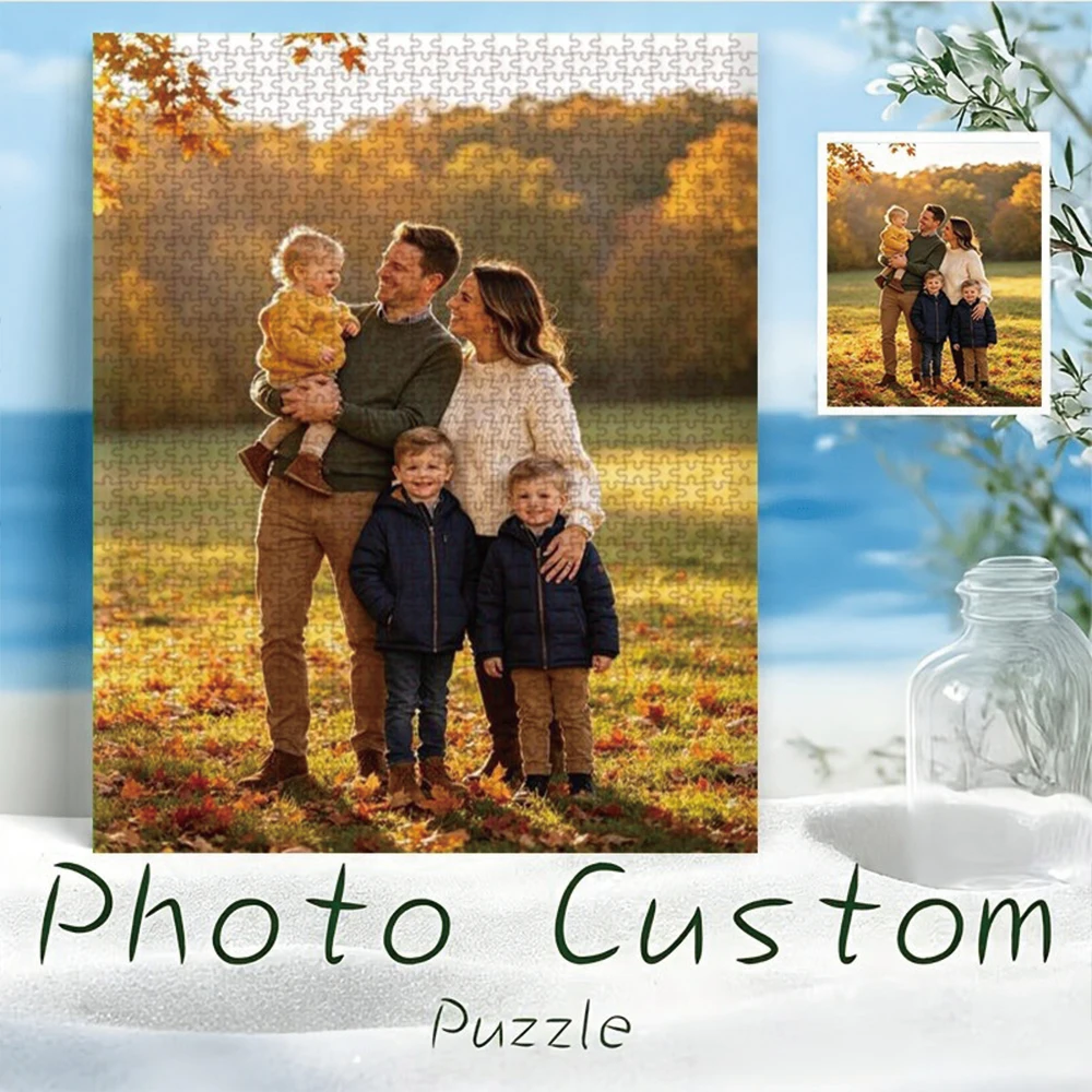 35/300/500/1005pcs Personalized Custom Photo Puzzle Family Photos For Housewarming Bedroom/Living Room For Children's Day