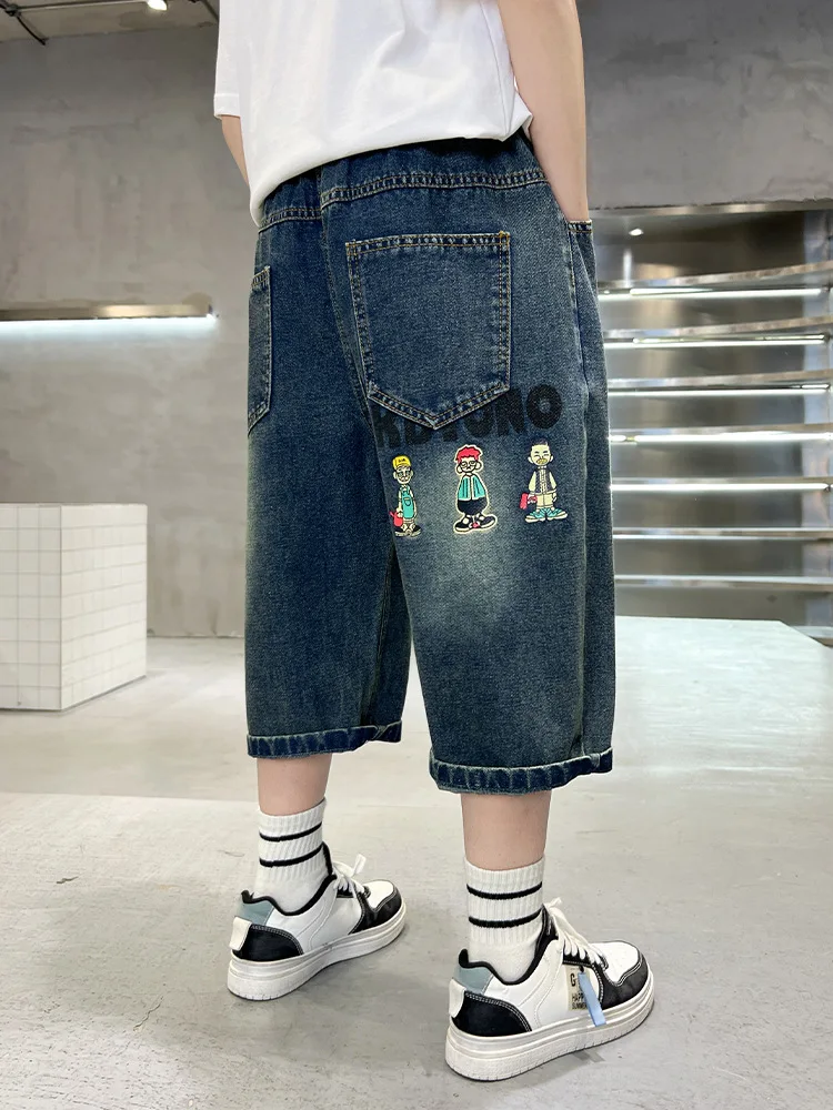 Pantalones Vaqueros Cortos Para Hombre – Bermuda Vaquera De Verano, Pantalones Capri Para Adolescentes Y Adultos, Estilo Skate