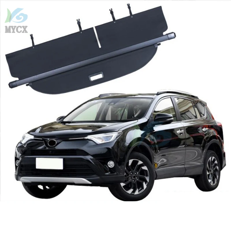 Car Interior Rear Trunk Cargo Luggage Cover Security Shade Shield Curtain Retractable Cargo Cover For TOYOTA RAV4 2015-2018