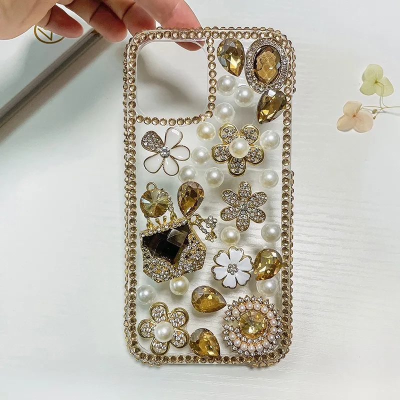 Luxury Bling Rhinestone Acrylic Phone Case for Xiaomi, New Style, 9A, Note8, Note10S, Note11, 12Pro Plus, Pro, Max