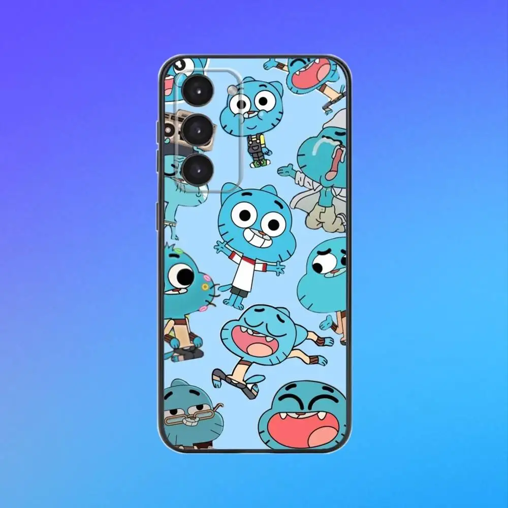 Incredibile custodia per telefono W-World G-Gumball per Samsung A73, A72, A71, A70, A53, A52, A51 Custodia morbida nera