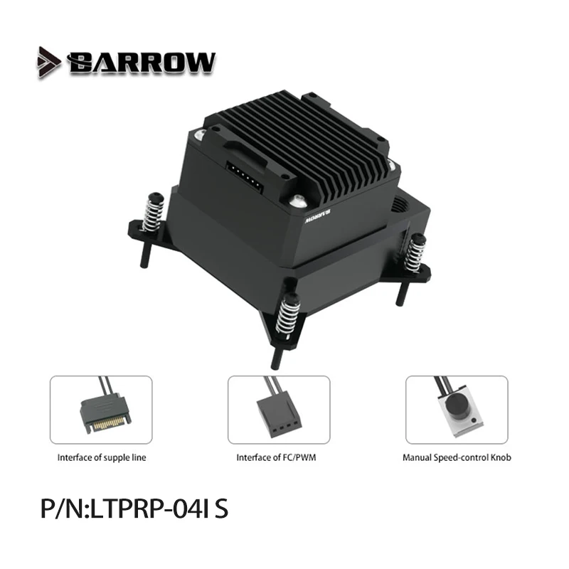 

Водяной блок процессора Barrow POM, резервуар для насоса, интегрированное использование для AMD AM3/INTEL 1700 1200 115X X99, кулер LTPRP-04I S, LTPRPA-04 S