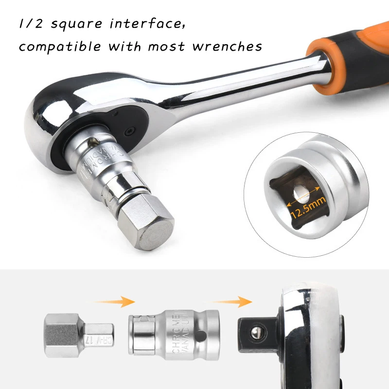 Adaptateur à douille profonde, clé à douille hexagonale, 2,2 à vis, occupation du tournevis 17-19-22-24mm, outils à cliquet, outil à main, perceuse électrique, 1/2 en effet, 6 pièces