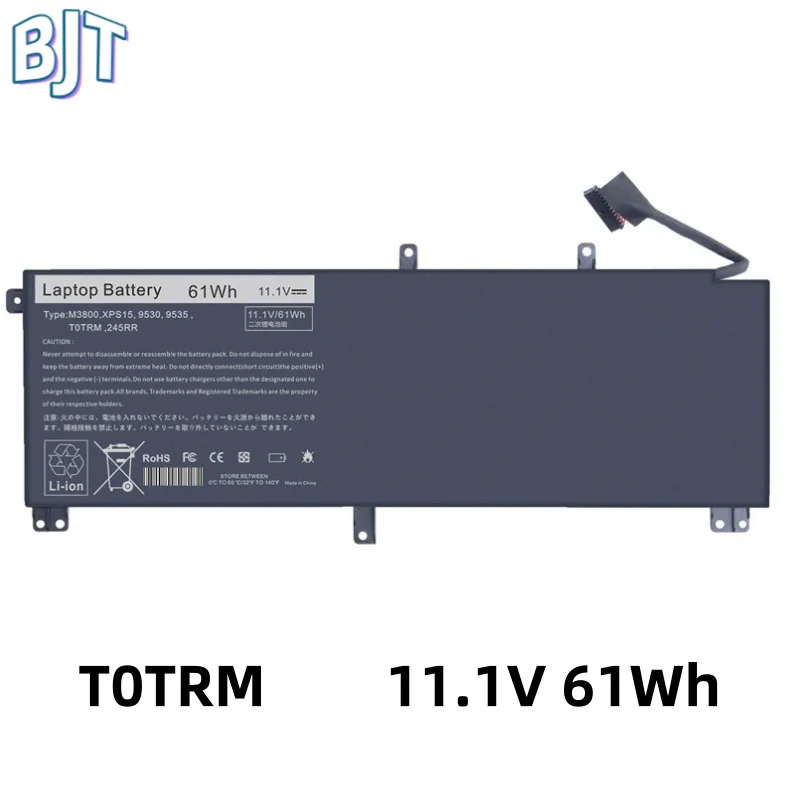 

New Lithium-ion Laptop Battery T0TRM TOTRM For Dell XPS 15 9530 Precision M3800 Notebook 11.1V 61Wh 6 Cell H76MV 7D1WJ 245RR