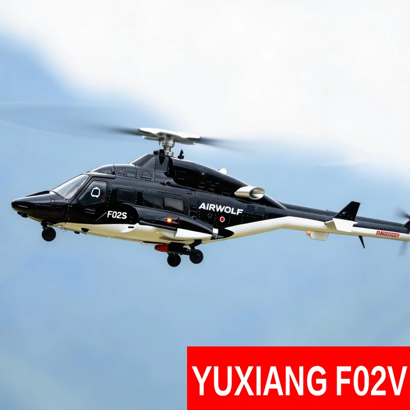 Yuxiang F02V 1:34 3D Stunt helicopter Scale Airwolf 2.4G Remote Control  Brushless Motor Helicopter Model RC Toy RTF Version