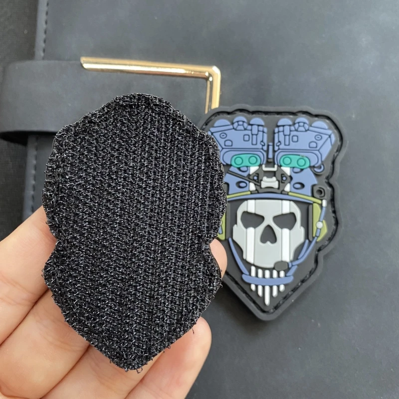 رقعة عسكرية ثلاثية الأبعاد من كلوريد البولي فينيل للملابس ، نداء الواجب ، COD20 ، شبح معركة ليلية ، شارة شارة معنوية ، بقع جمجمة ، قناع تكتيكي