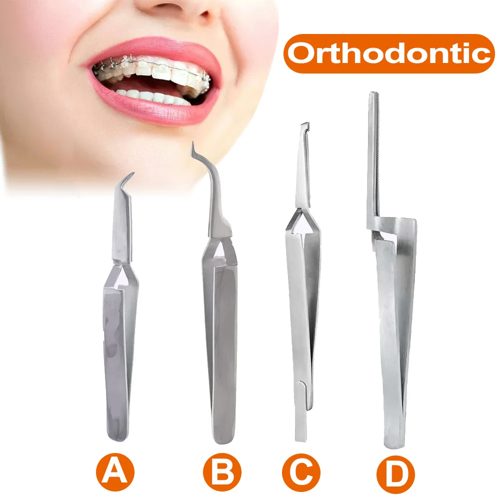 Dental Tools Orthodontic Tweezers Occlusal Paper Tweezers Posterior Buccal Tube Bonding Brace Holder Ortho Bracket Placer