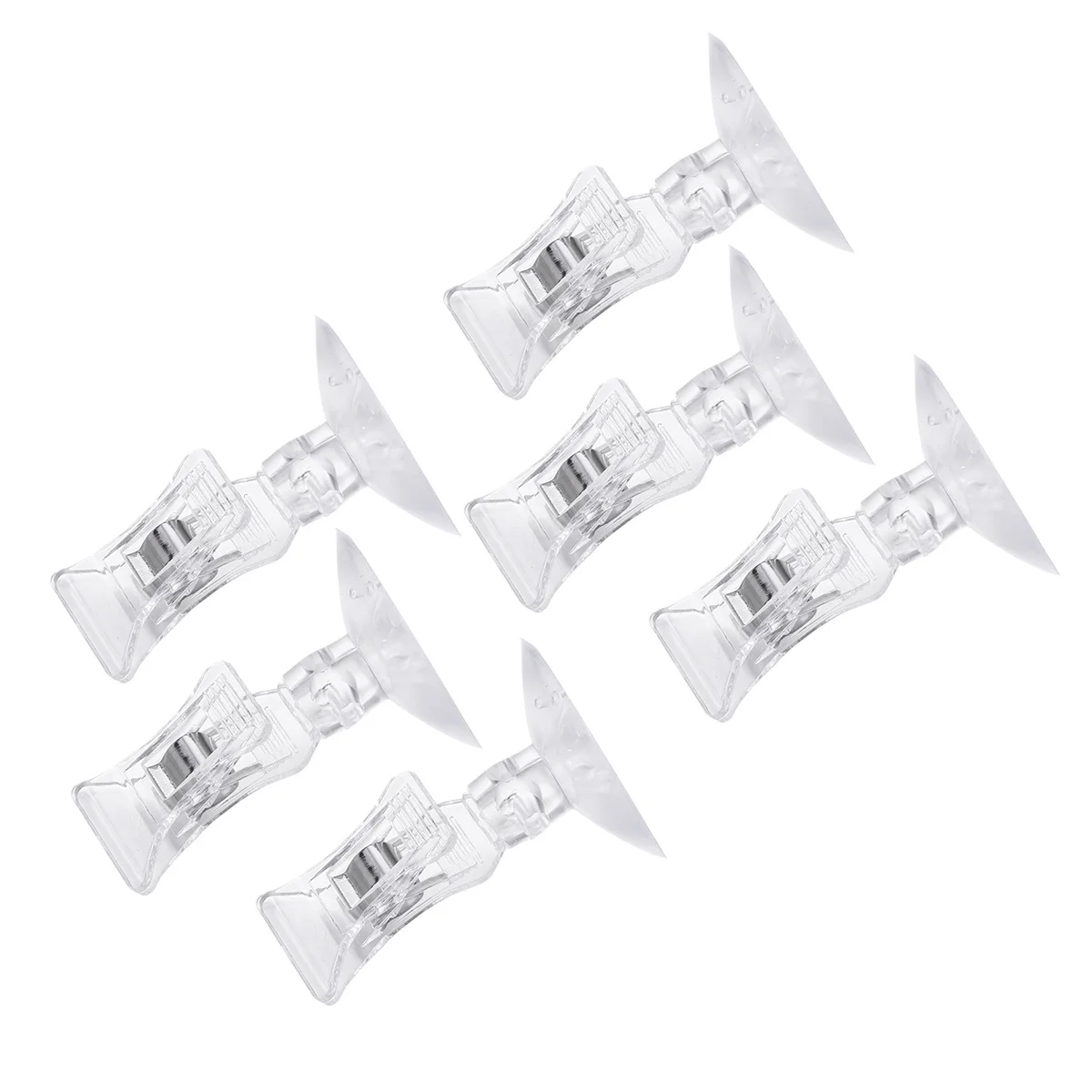 

6Pcs Fodder Clamps Aquarium Feeding Clips Fish Tank Suction Cup Clamp for Seaweed Algae Lettuce Fodder Clamps Fish Tank Clip